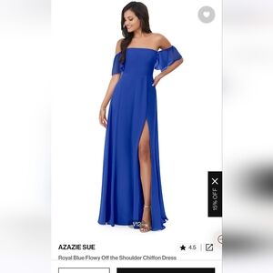 Azazie dress royal blue NWT size A2